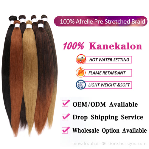 Julianna 3 Tone 4X 48 Long Traditional Braiding Ghana Ombre Yaki Pre-Stretched Braiding Hair Extensions